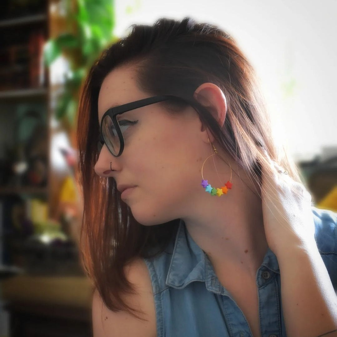 Rainbow Star Earrings