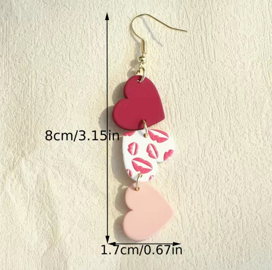 Valentines Clay Earrings