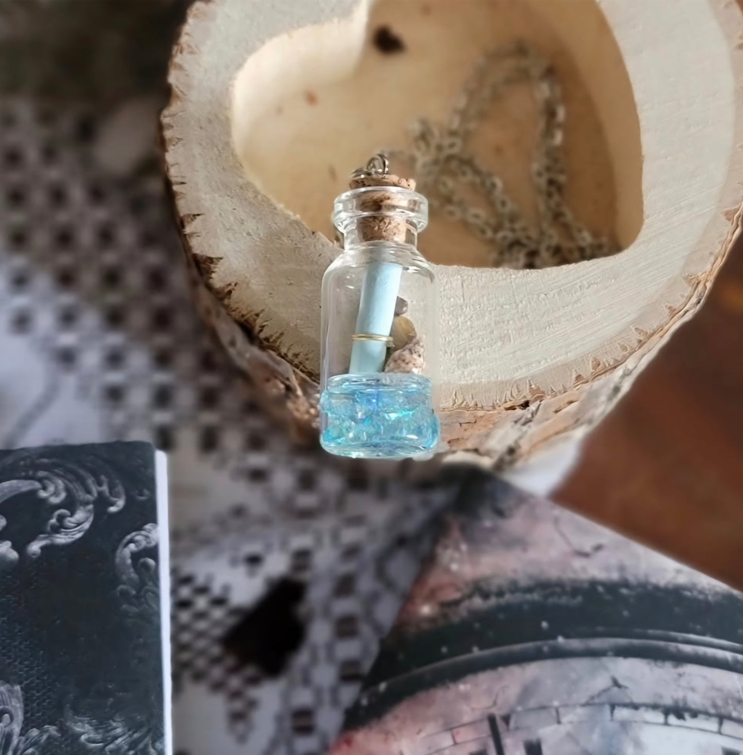 Pirate Map Jar Necklace