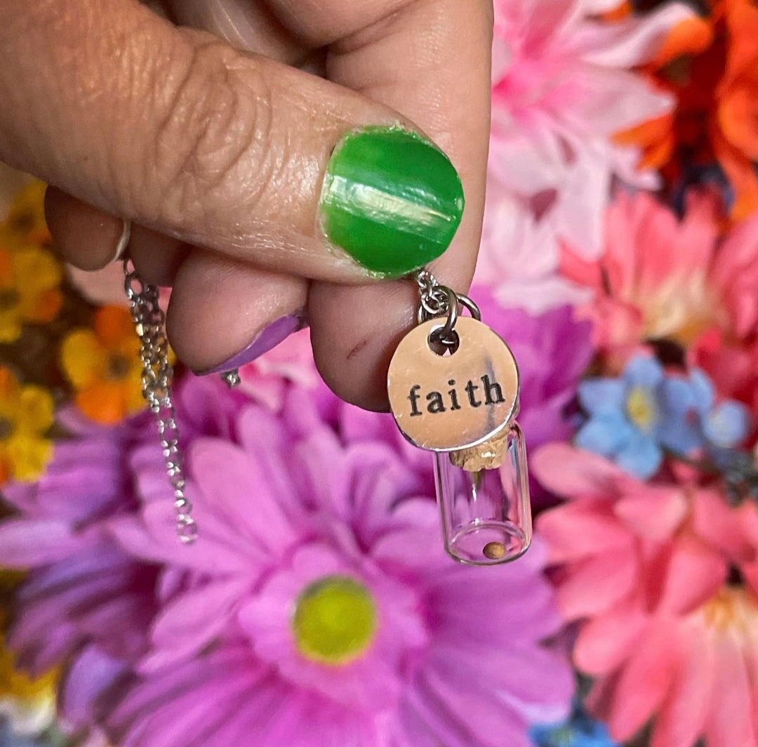 Faith Mustard Seed Jar Necklace