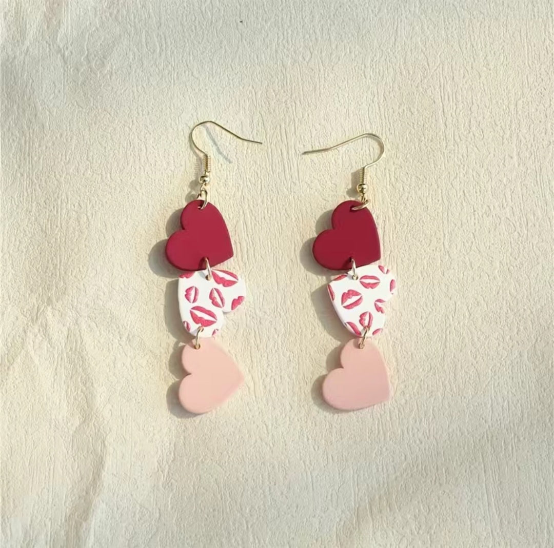 Valentines Clay Earrings