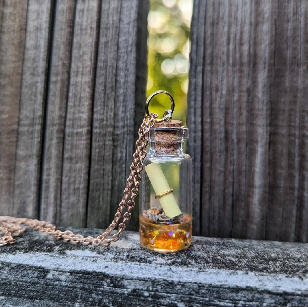 Pirate Map Jar Necklace